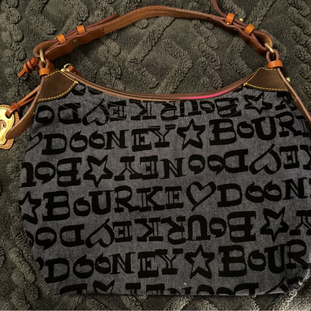 Dooney & Denim and Leather Shoulder Bag - Picture 2 of 3